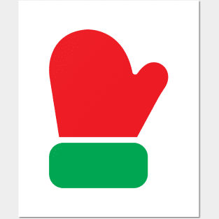 Santa Claus Glove Posters and Art